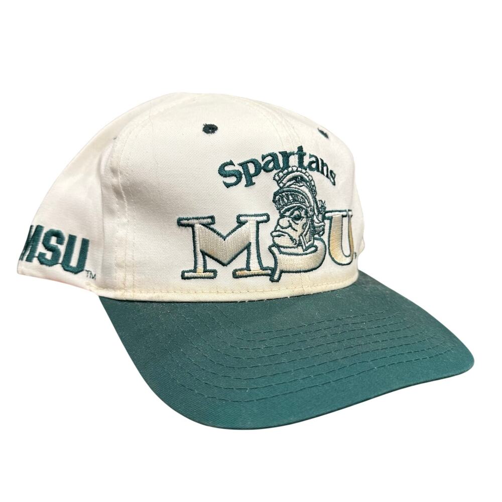 Vintage Michigan State Spartans #1 Apparel Hat Adjustable SnapBack MSU